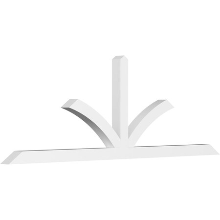 Ekena Millwork Richland Architectural Grade PVC Gable Bracket, 108"W x 36"H x 4"D x 4"F, 8/12 Pitch GBP108X36X0404RIC00